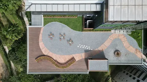Level 6 terrace seen from above